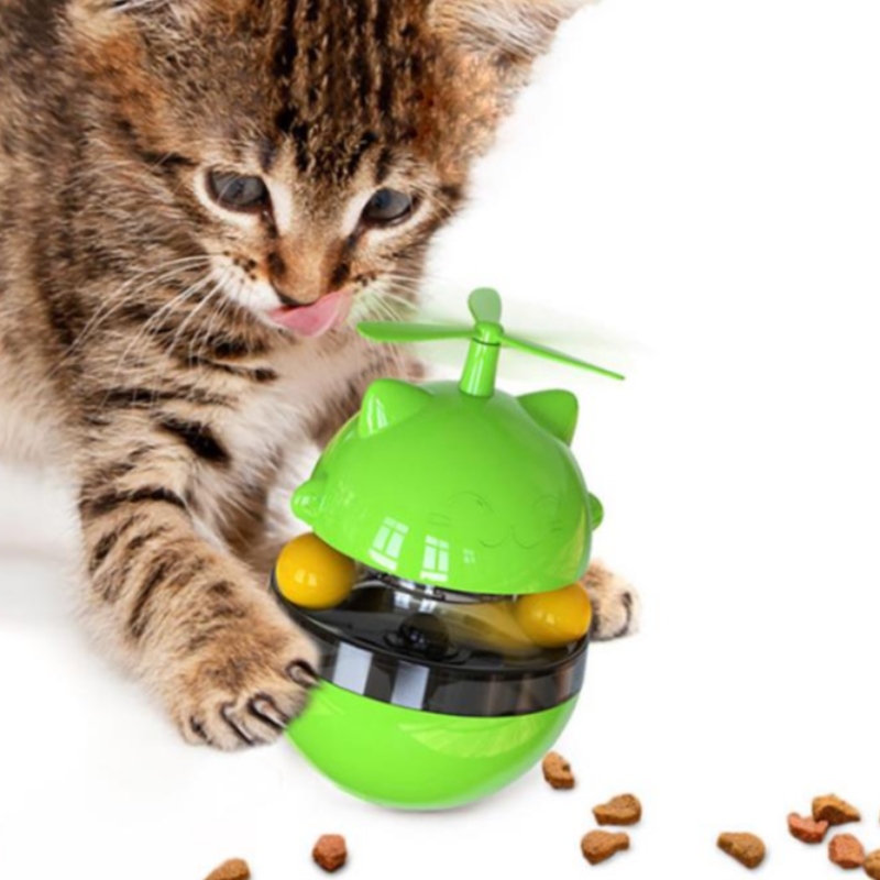 Gratis monster Amazon Cat Speelgoed Pet Supplies Draaitafel Speelgoed Lekken Voedsel Bal Grappige Cat Stick Zelf Geniet van Cat Toys